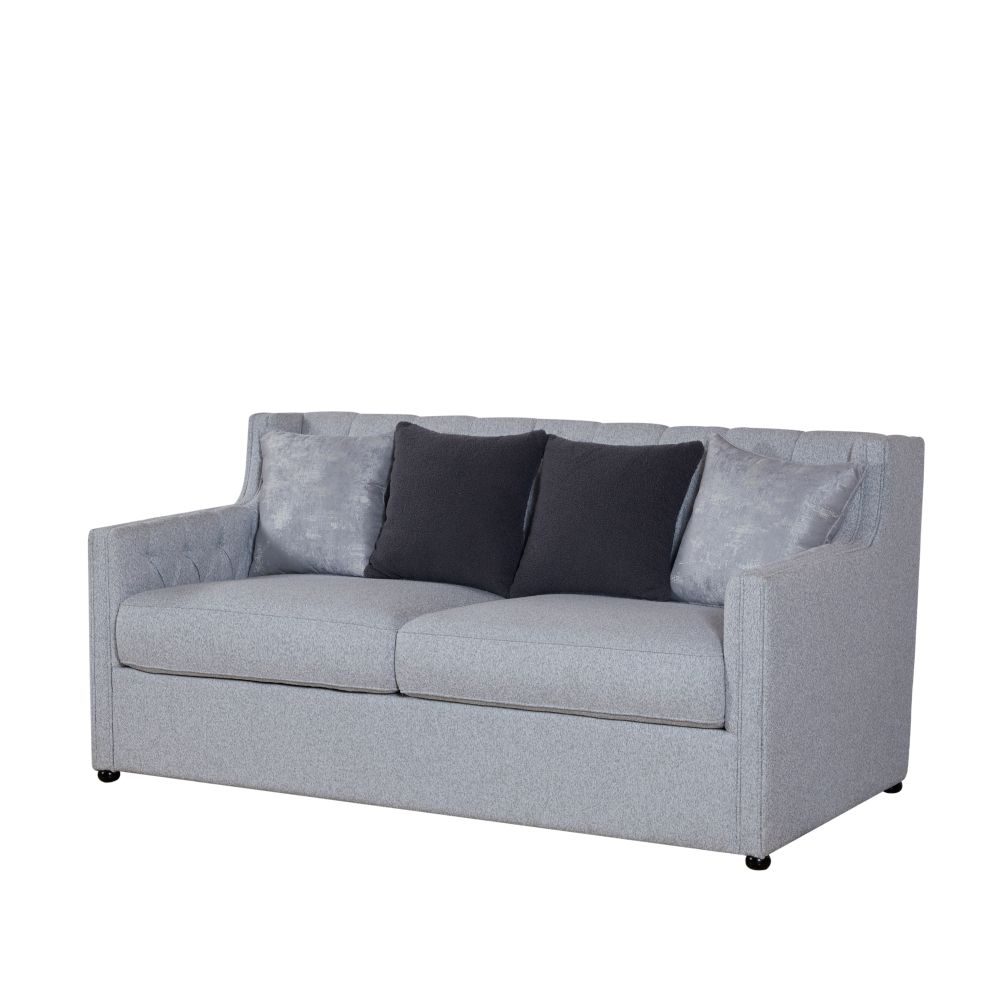 Psuedo 3+2+1+1 Seater Fabric Sofa Set - Light Grey/Charcoal