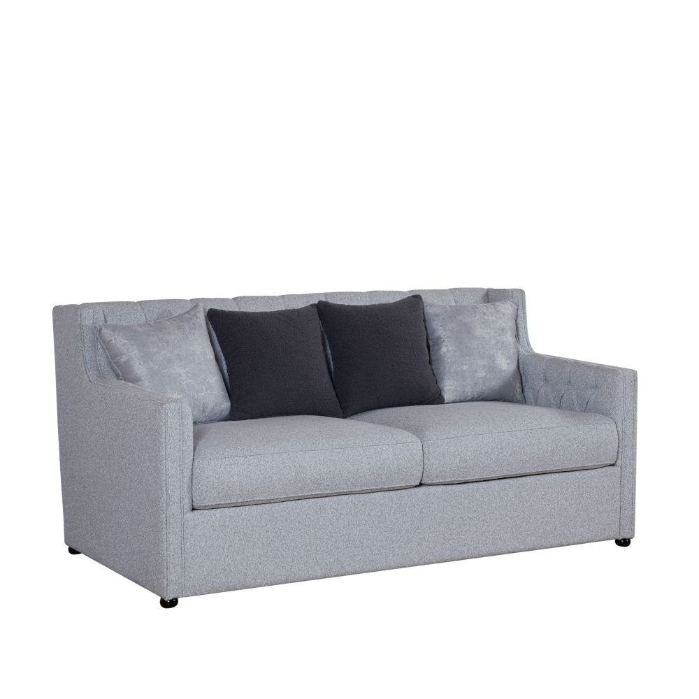 Psuedo 3+2+1+1 Seater Fabric Sofa Set - Light Grey/Charcoal