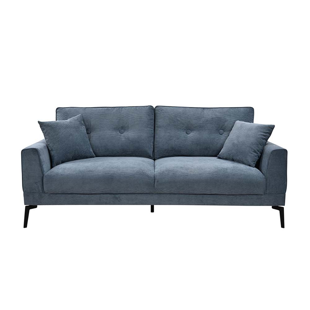 2 seater deals blue velvet sofa