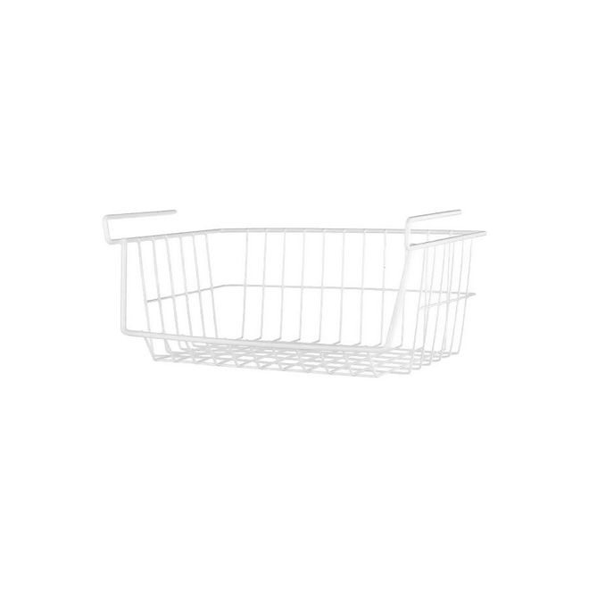 Wire Shelf Basket White 10x16x7inch