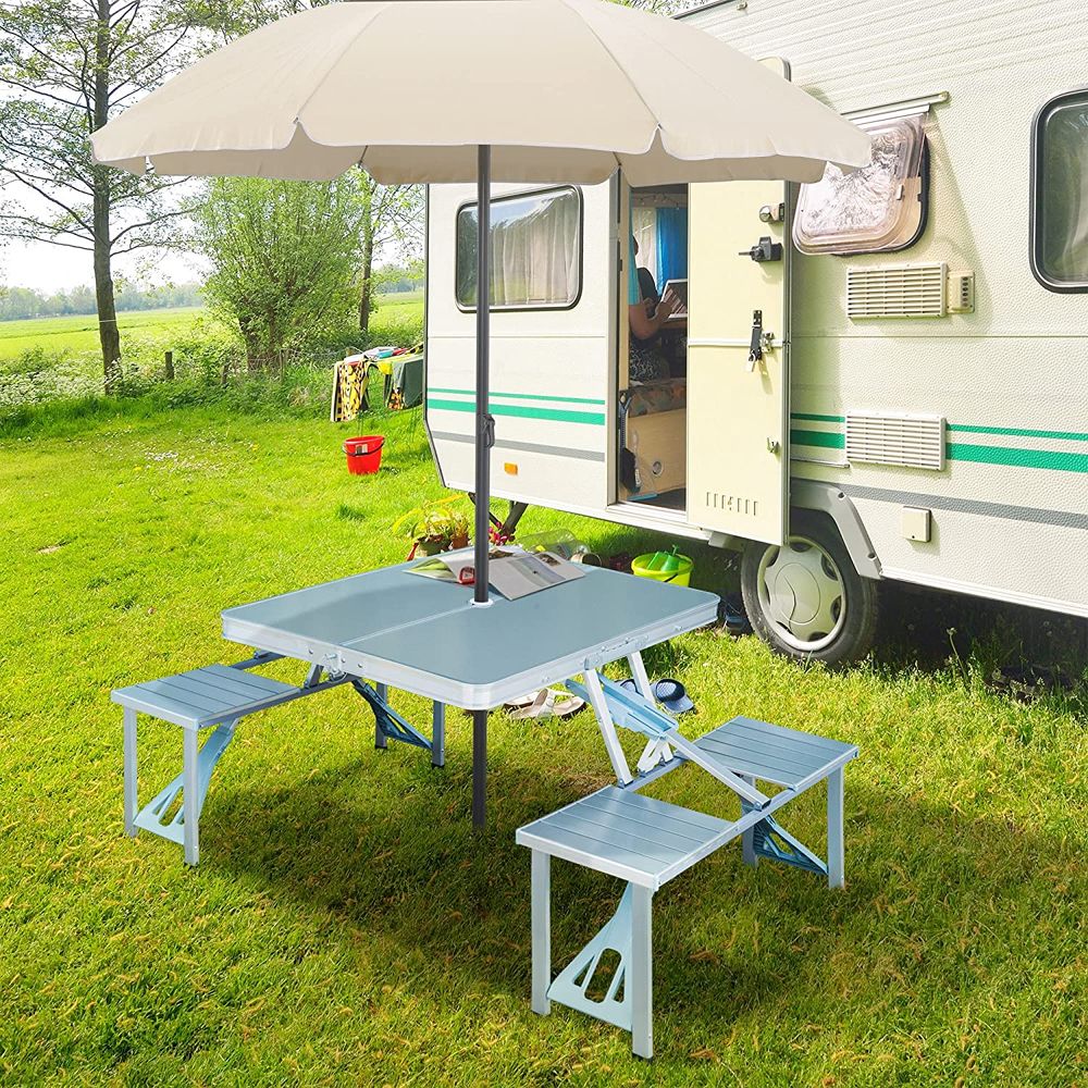 Camping Folding Table Silver