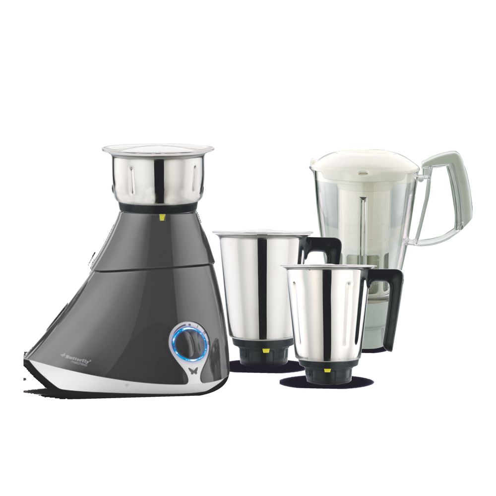 Butterfly Matchless 750-Watt Mixer Grinder with 4 Jars (Grey/White)