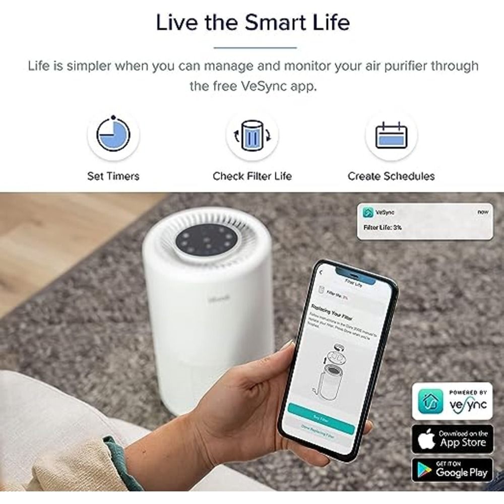 Levoit smart wifi air purifier deals app