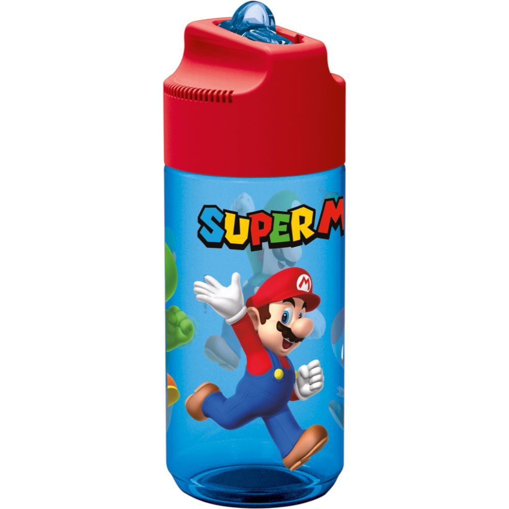 Super Mario Kids 580ml Ecozen Reusable Water Bottle – BPA Free, Lightweight, Multi-Colored (Official)
