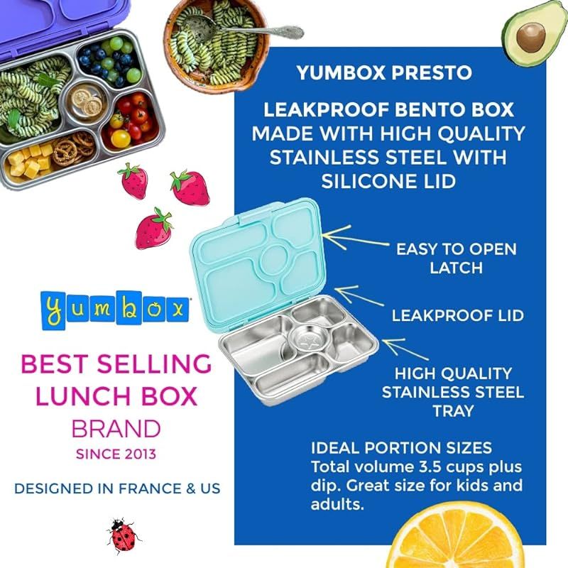 Yumbox Presto Stainless Steel Bento Box (Santa Fe Blue)