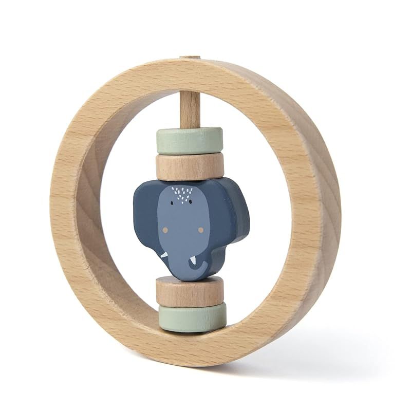 Buy Wooden Round Rattle - Mrs. Elephant Online | Danube Home UAE