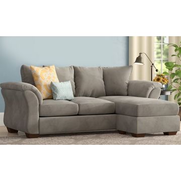  Huntsville Linen Modular Couch - Grey, 220cm W x 160cm D x 90cm H