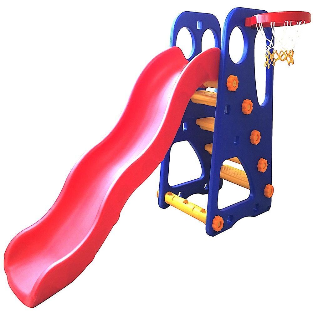 2-In-1 Slide And Basketball Hoop Set