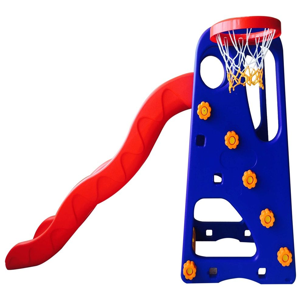 2-In-1 Slide And Basketball Hoop Set