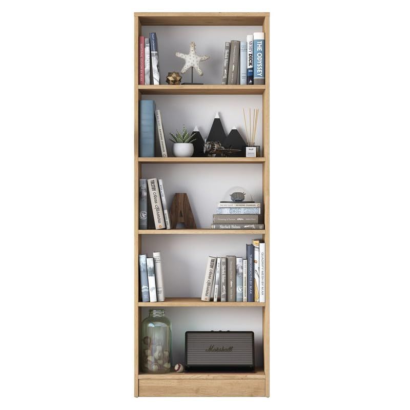 Buy Bookshelf with 5 Shelves Study Room Library Modern Wall Shelf