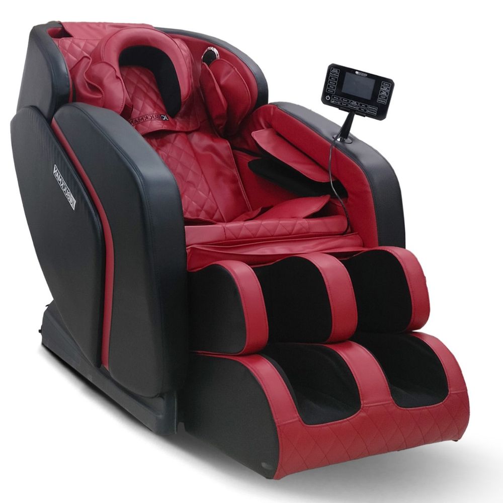 Black leather massage deals chair