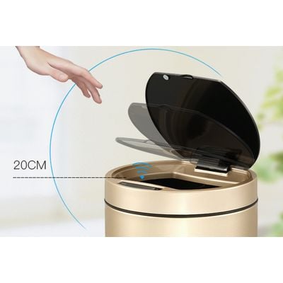 Eko Motion Sensor Operated Soft Open And Close Lid Round Bin 35L Gold Bin