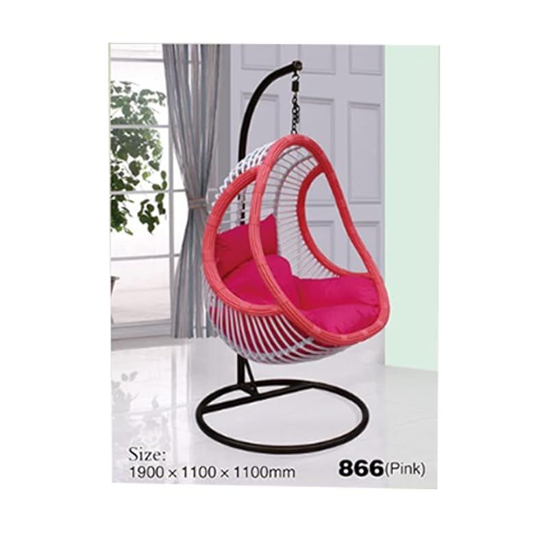pink hanging egg chair