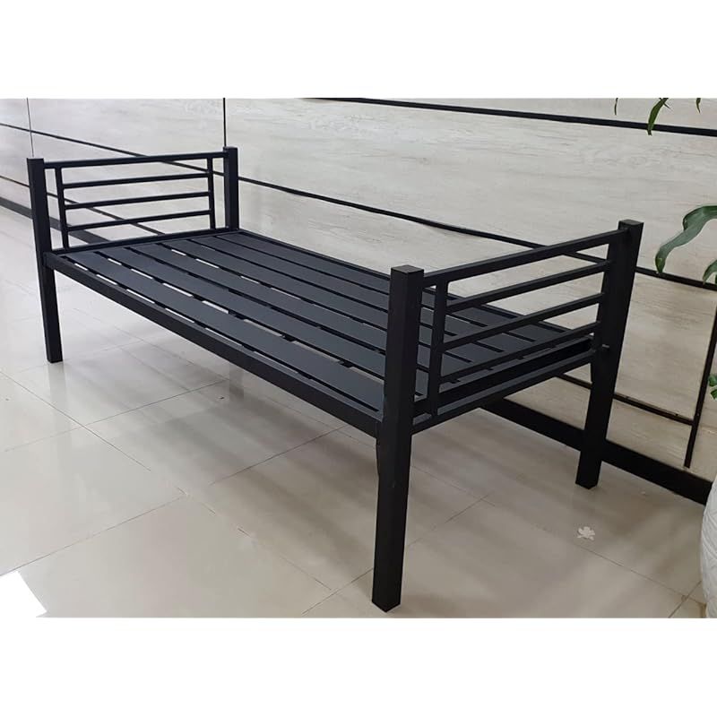 Buy Metal Bed Black Heavy Duty 4 Metal Legs Dimension 90x190