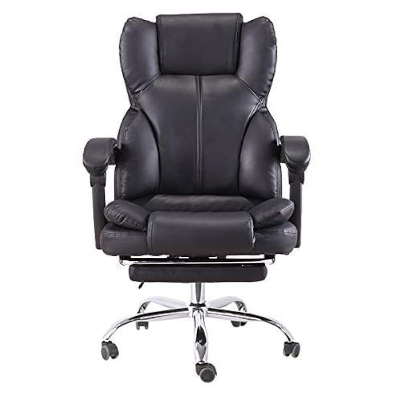 Boss Executive Office Chair Steel Structure, PU Leather 360Â° Swivel Desk Gaming Chair High Back & Adjustable Height Computer Table Chair, Soft Foam Gaming Study Chair Lumbar Support â€“ KC64