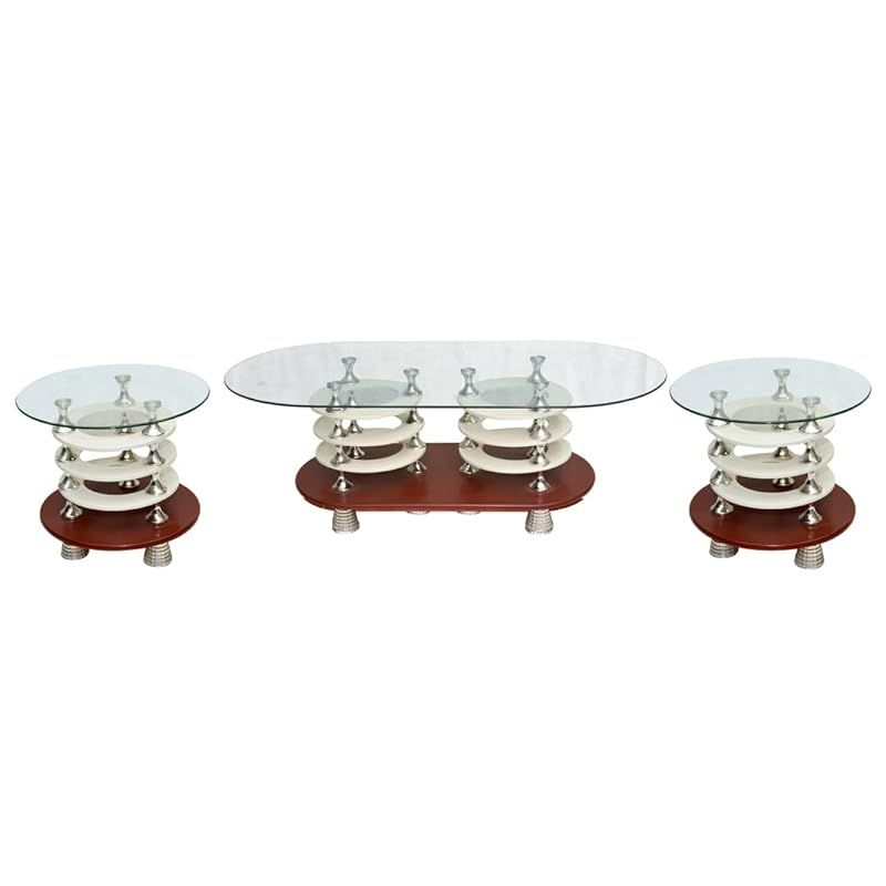 Metal coffee table with glass deals top