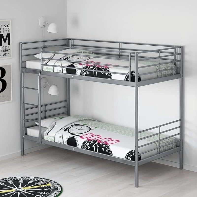 White metal deals frame bunk beds