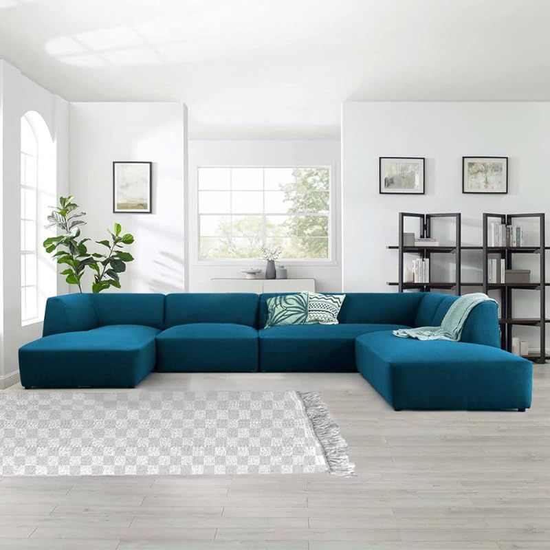 Modern deals velvet sectional