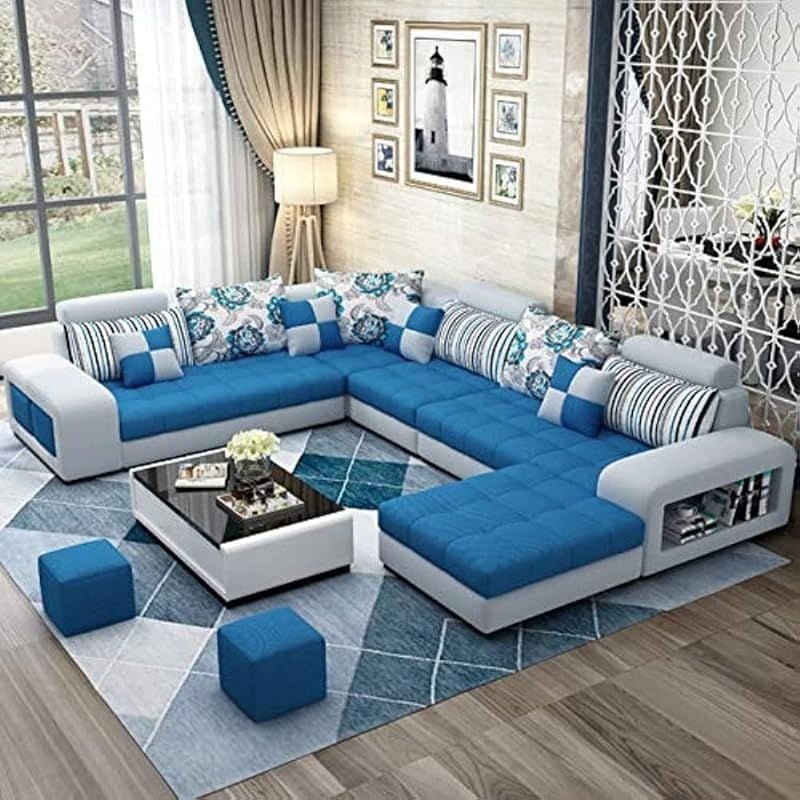 Wooden sectional deals sofa