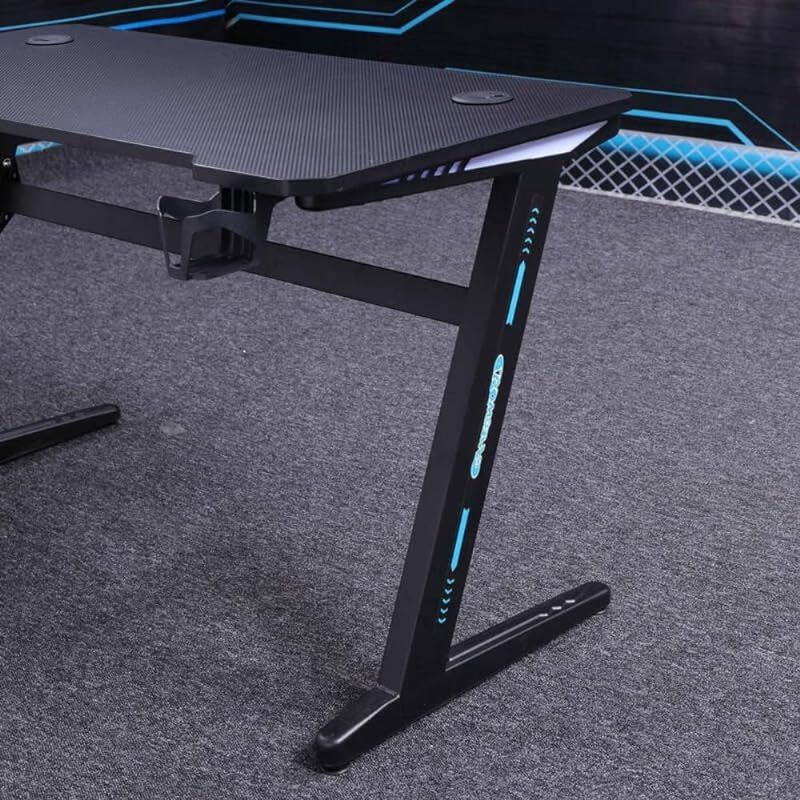 Black and deals blue gaming desk