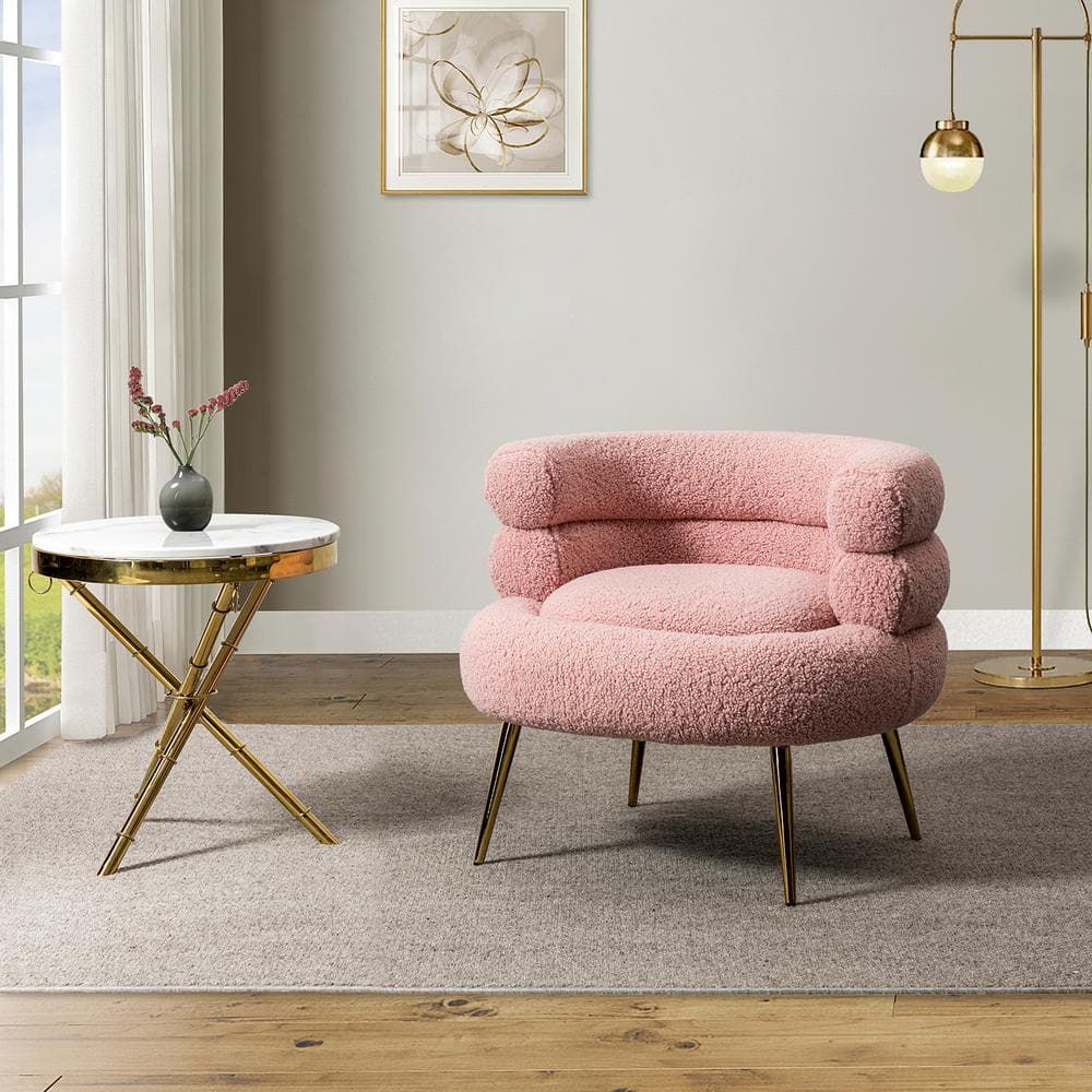 Pink fabric deals sofa