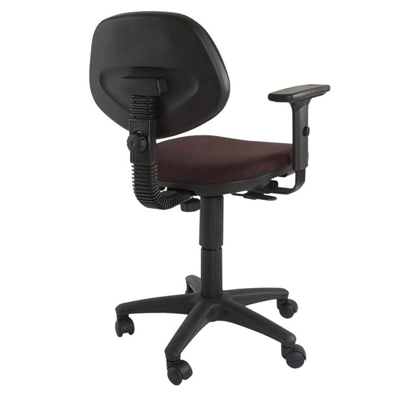 Mahmayi Sandra 1210A Task Chair - Office Chair with Adjustable Armrests, PP Back and Seat Frame and Double Wheel Rolling Castors (Peat)