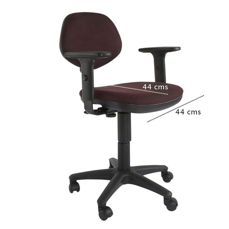 Mahmayi Sandra 1210A Task Chair - Office Chair with Adjustable Armrests, PP Back and Seat Frame and Double Wheel Rolling Castors (Peat)