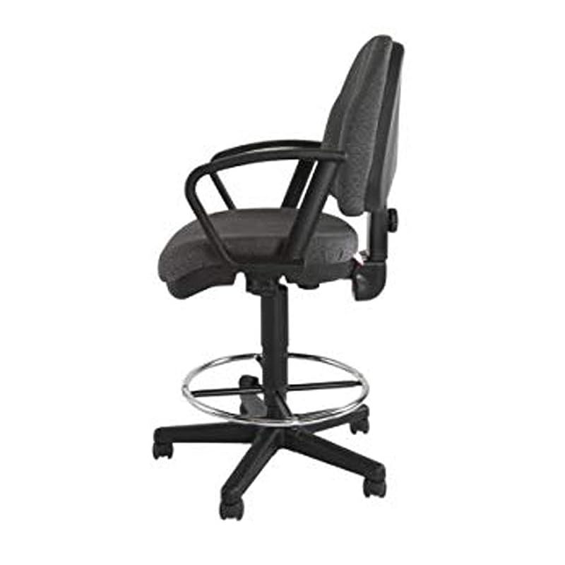 Mahmayi Debra 1380ADK Task Chair - Office Chair with Draft Kit, Armrests, PP Back and Seat Frame and Double Wheel Rolling Castors (Grey)