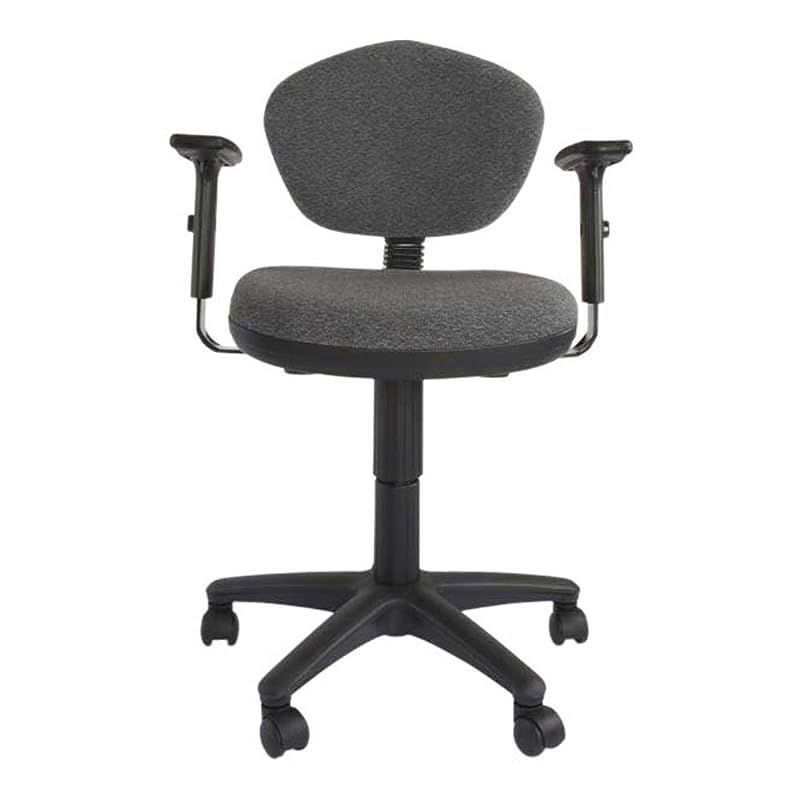 Mahmayi Sandra 1210A Task Chair - Office Chair with Adjustable Armrests, PP Back and Seat Frame and Double Wheel Rolling Castors (Grey)