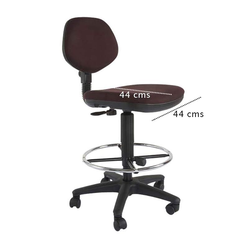 Mahmayi Sandra 1210DK Task Chair - Office Chair with Draft Kit, PP Back and Seat Frame and Double Wheel Rolling Castors (Peat)