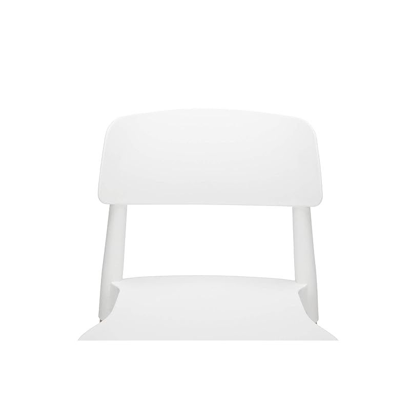 Mahmayi TJ HYL-088 PP Chair with Wooden Legs for Indoor, Outdoor & Dining Chair - White