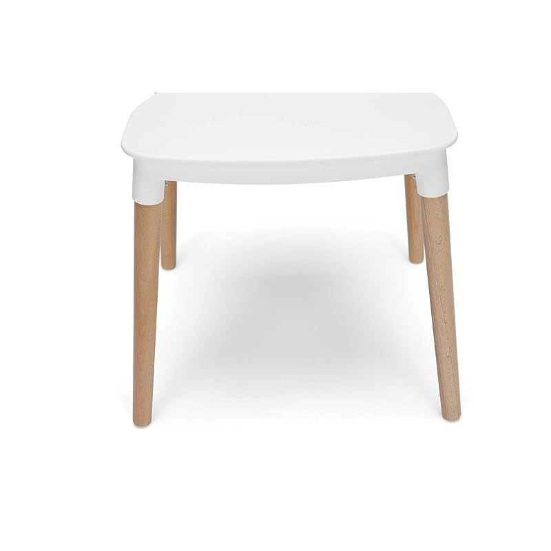 Mahmayi TJ HYL-088 PP Chair with Wooden Legs for Indoor, Outdoor & Dining Chair - White