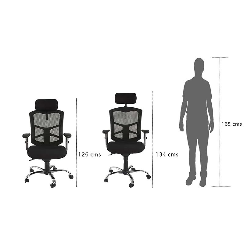 MahmayiCadeira 90804 Modern High Back Office Chair Soft Mesh Ergonomic Executive Chair Computer Tilt Chair, Adjustable Height &amp; Arms Thick Padded Metal Base Conference Chair for Home Office Black