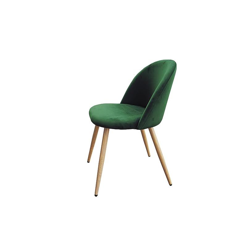 HYDC019 Velvett Green Dining Chair for Living Room | Dining Room Chairs Living Room Chair Velvet Fabric Chair For Hotel Restaurant and Office_Pack of 2