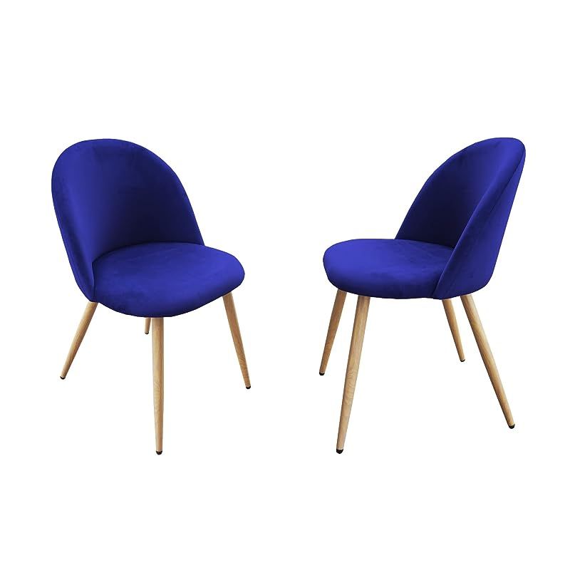 HYDC019 Velvett Blue Dining Chair for Living Room | Dining Room Chairs Living Room Chair Velvet Fabric Chair For Hotel Restaurant and Office