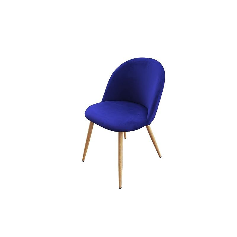 HYDC019 Velvett Blue Dining Chair for Living Room | Dining Room Chairs Living Room Chair Velvet Fabric Chair For Hotel Restaurant and Office_Pack of 2