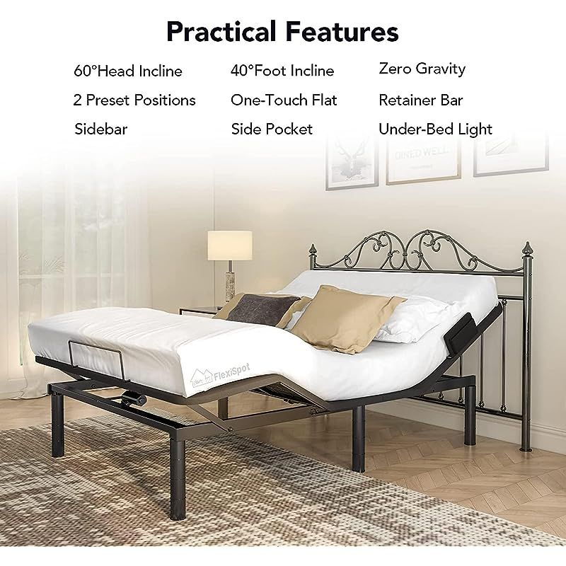 Flat base store bed frame