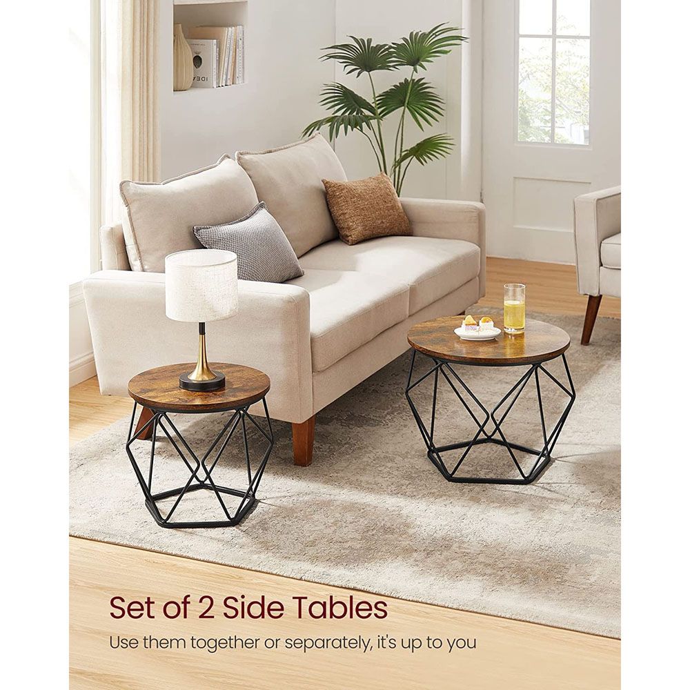 Coffee side store table set