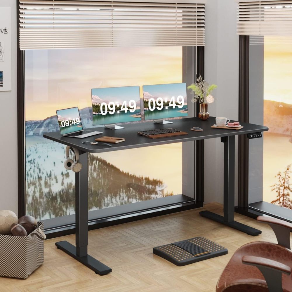 Height adjustable on sale computer table