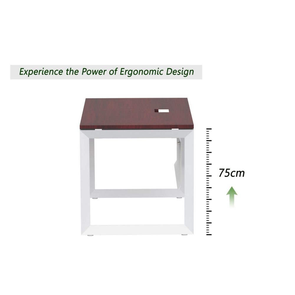Mahmayi Vorm 136-18 Modern Workstation - Multi-Functional MDF Desk with Smart Cable Management, Secure & Robust - Ideal for Home and Office Use (180cm, Apple Cherry)
