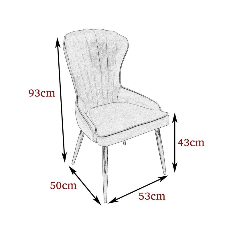 Maple Home Modern Velvet Dining Chair High Back ContemporaryVersatile Kitchen Living Space Furniture