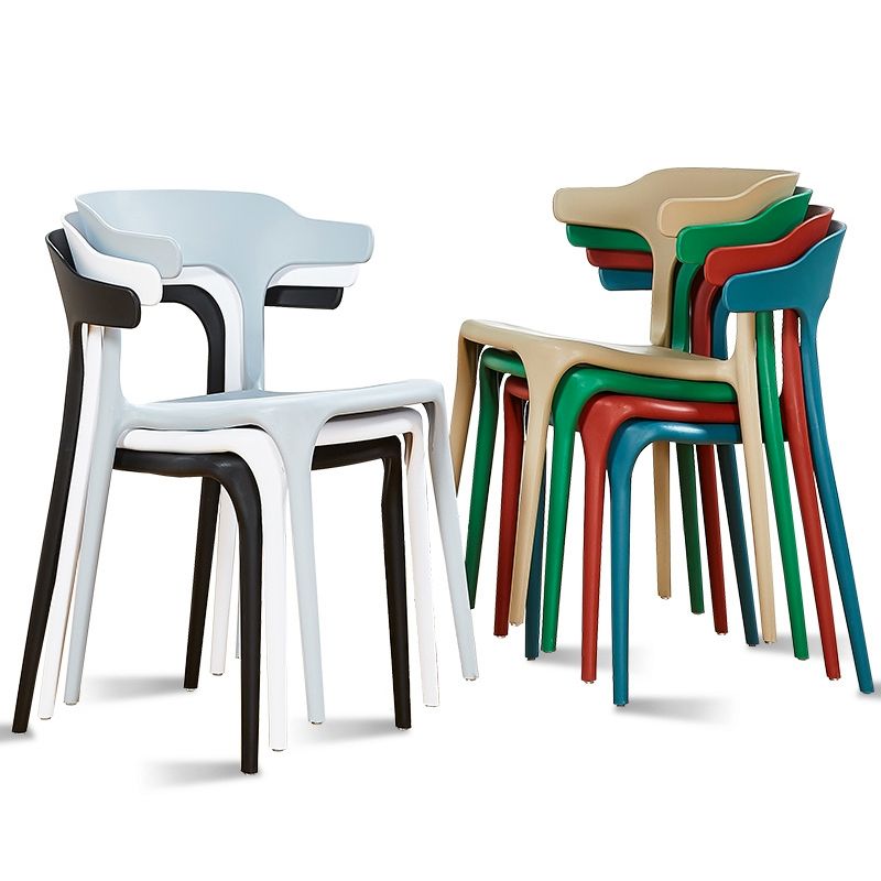 Decoration Dining Chairs Plastic Stacking Modern Molded Side Chair Modern Molded Kitchen and Dining Room Chair Indoor Outdoor 