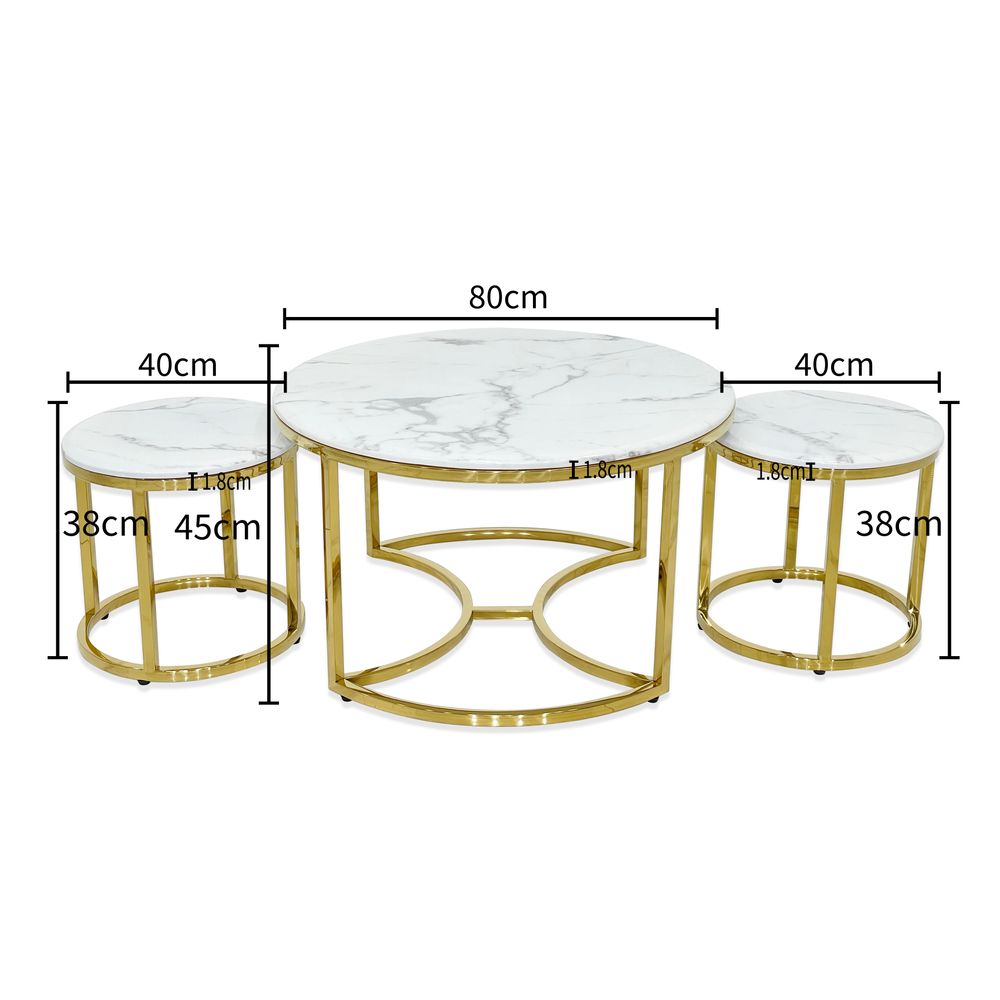 White marble nest on sale of tables