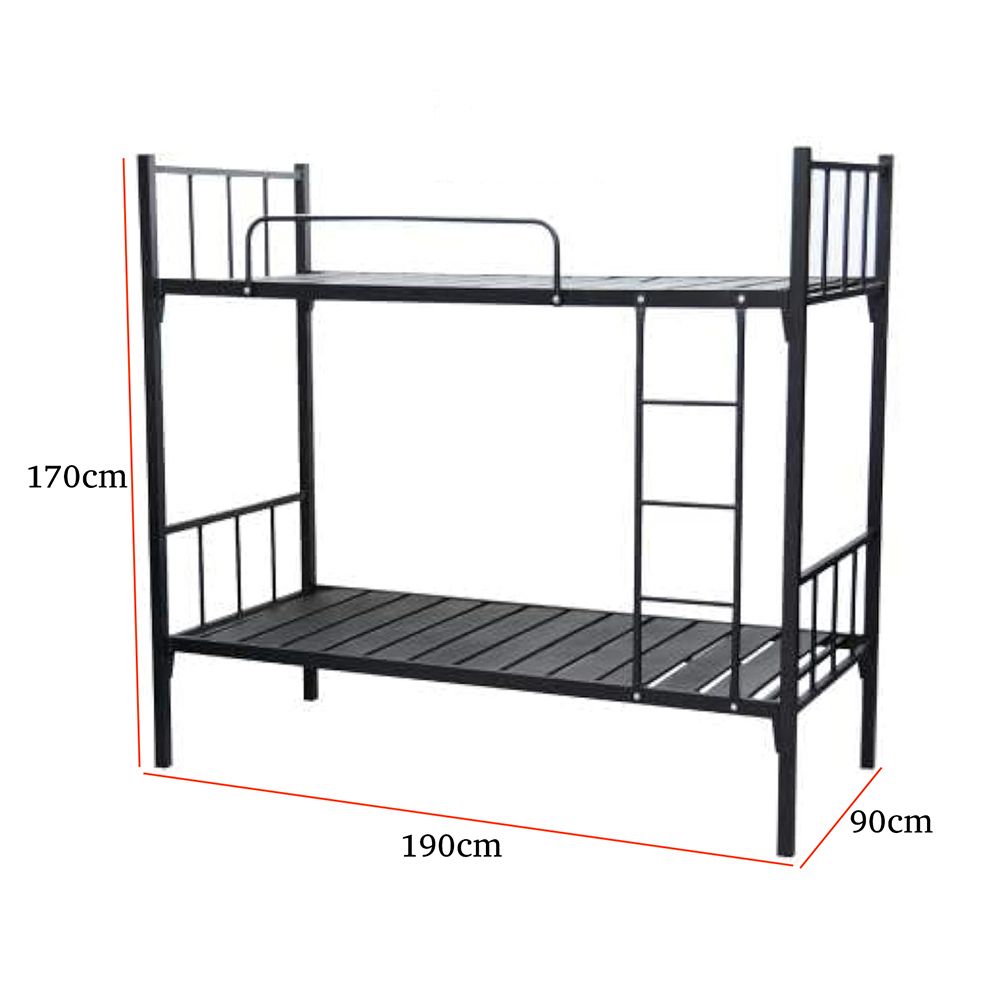 Maple Home Bunk Bed Frame Up & Down Single Children Bed Metal Side ...