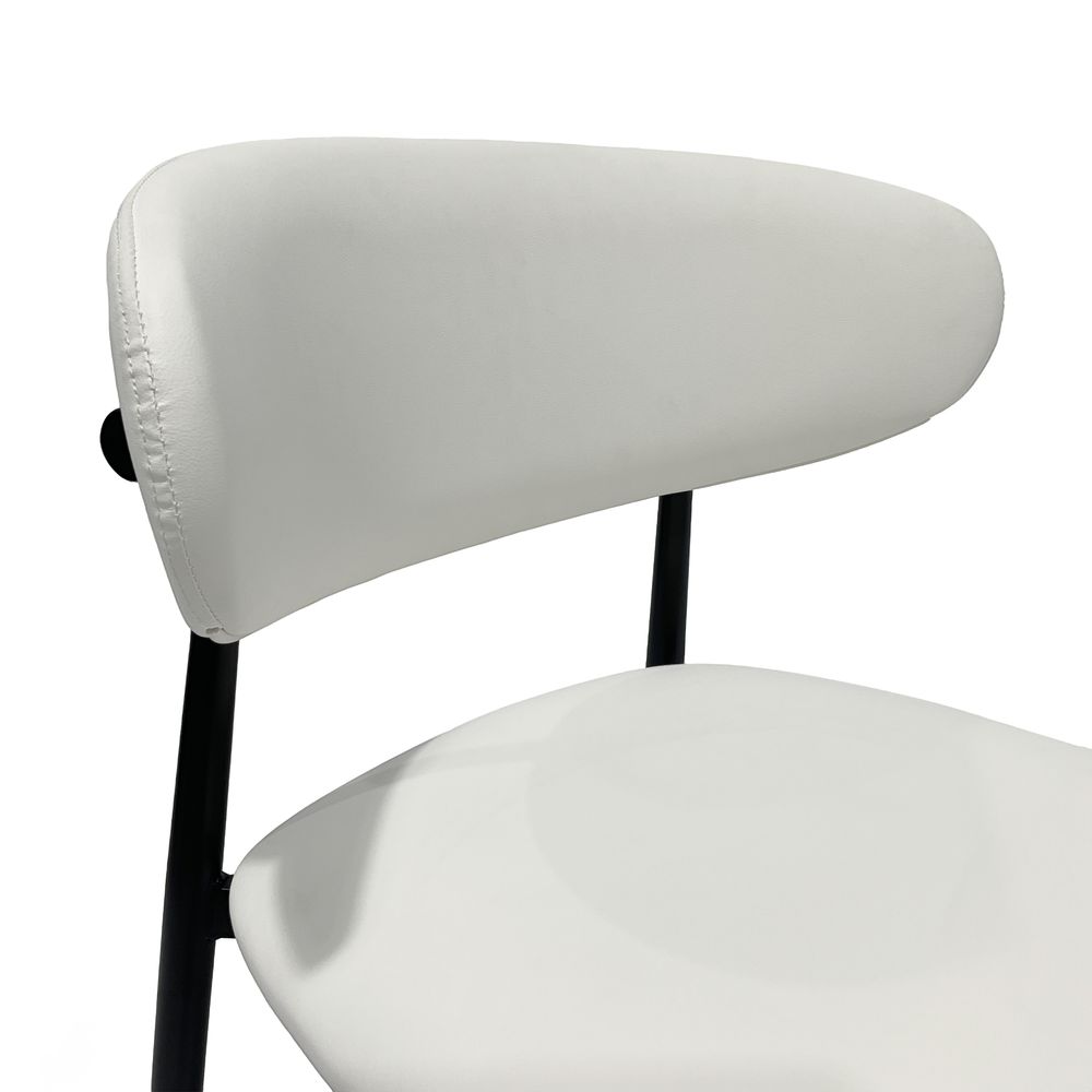 Premium Dining Chair,Modern Minimalist Artificial Leather Restaurant Chair with Ergonomic Design, Scratch-Resistant Upholstery for Small Apartments, Hotels & Cafés(Off-White)