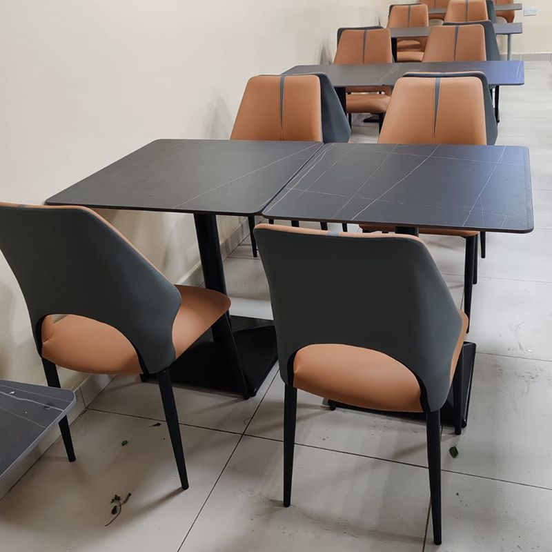 Maple Home Modern Style Dining Chairs, Set of 2,Waterproof Artificial Leather, Anti-scratch Surface, Ergonomic Design,Orange