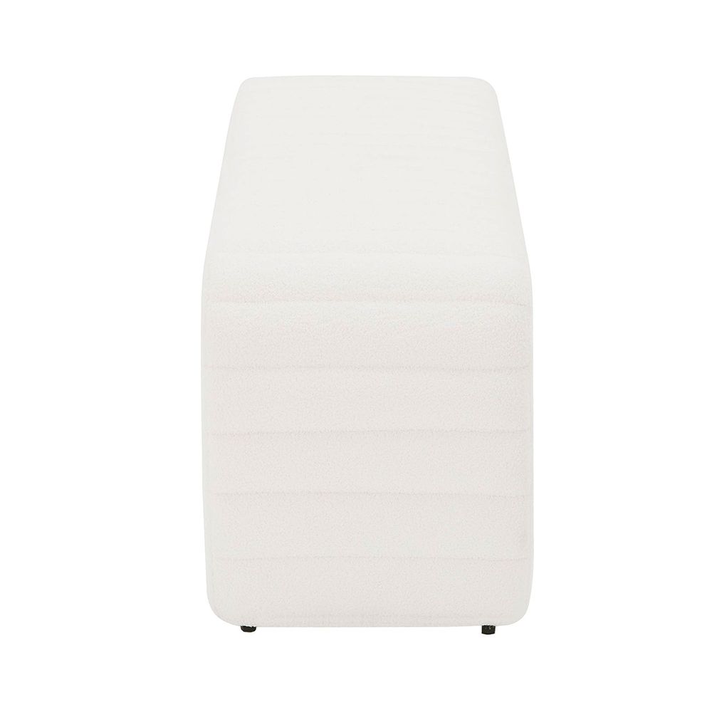 Maple Home Boucle Ottoman Upholstered Bench,150cm,White