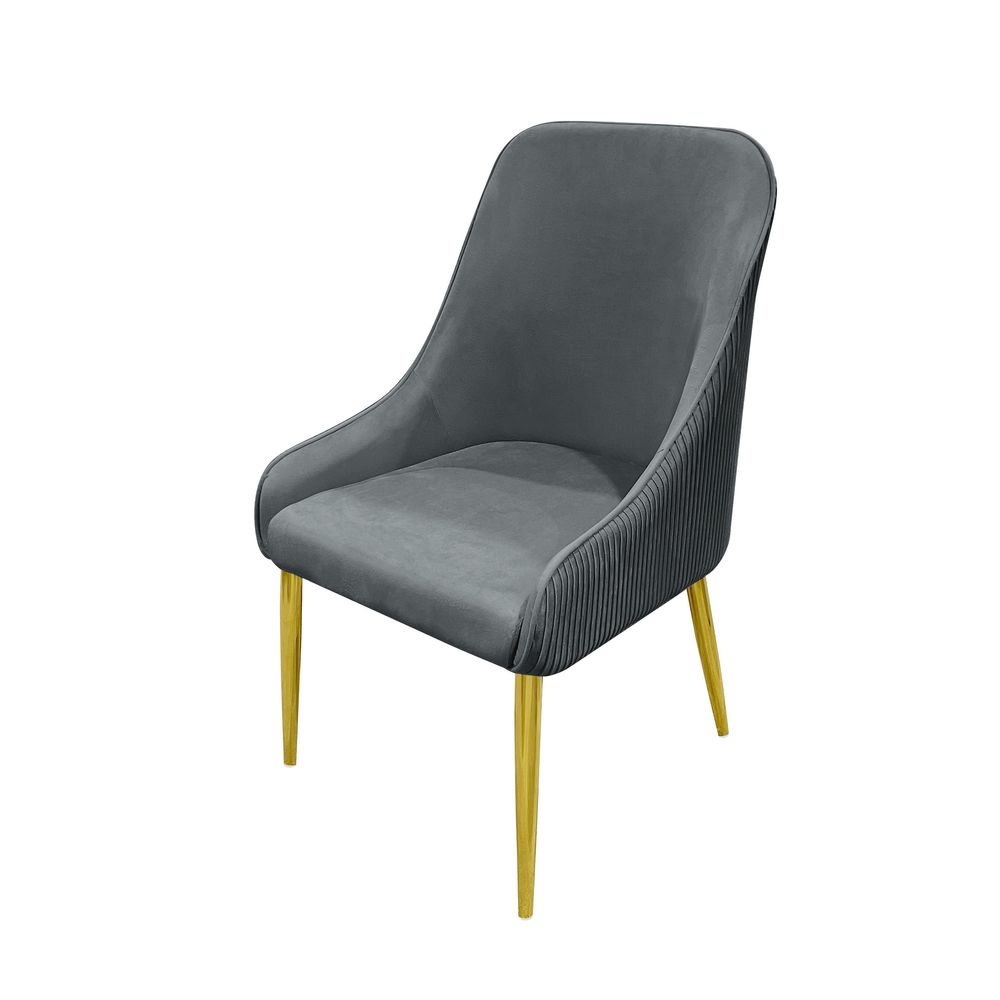 MAPLEHOME Velvet Dining Chair Dark Gray For Dining Room