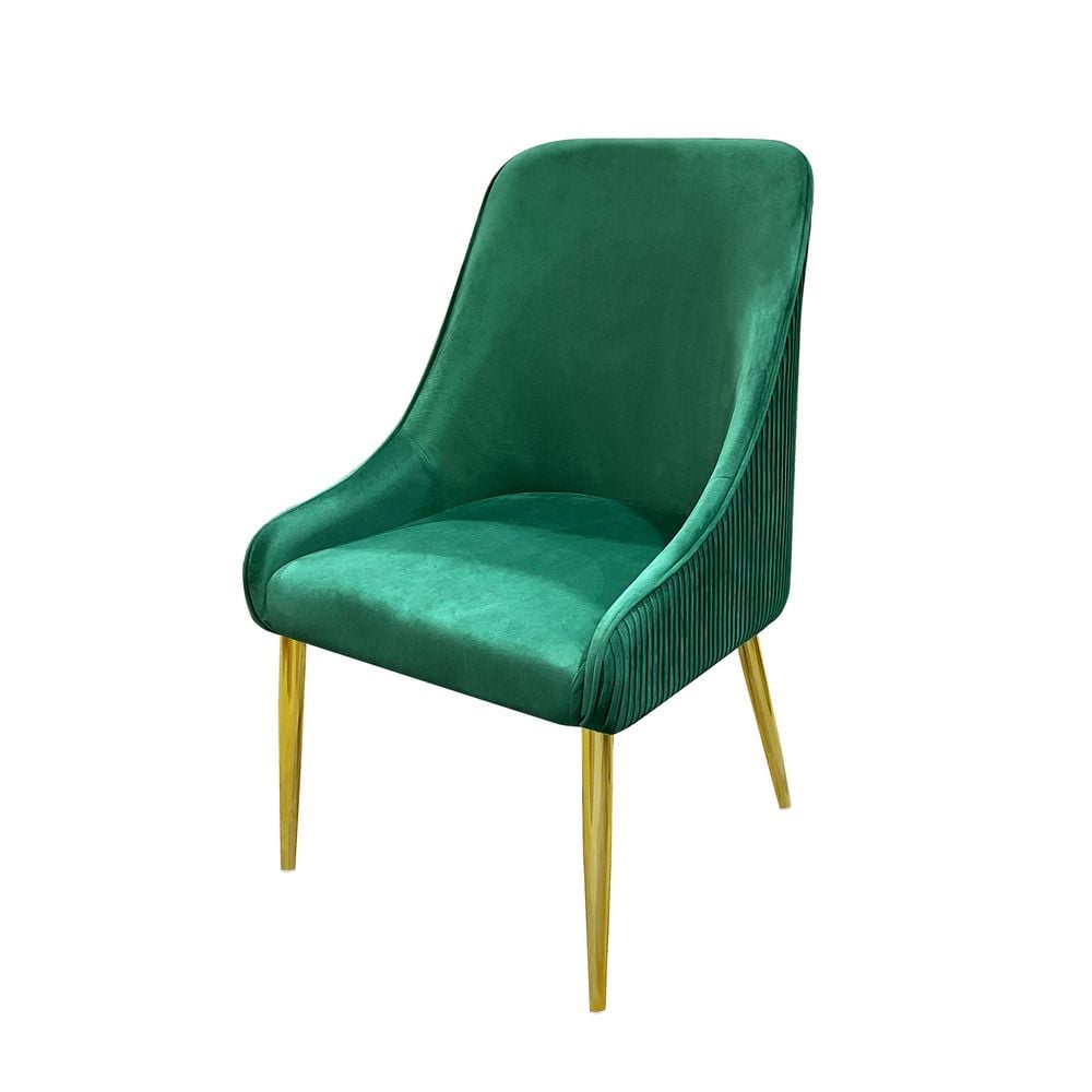 MAPLEHOME Velvet Dining Chair Green For Dining Room