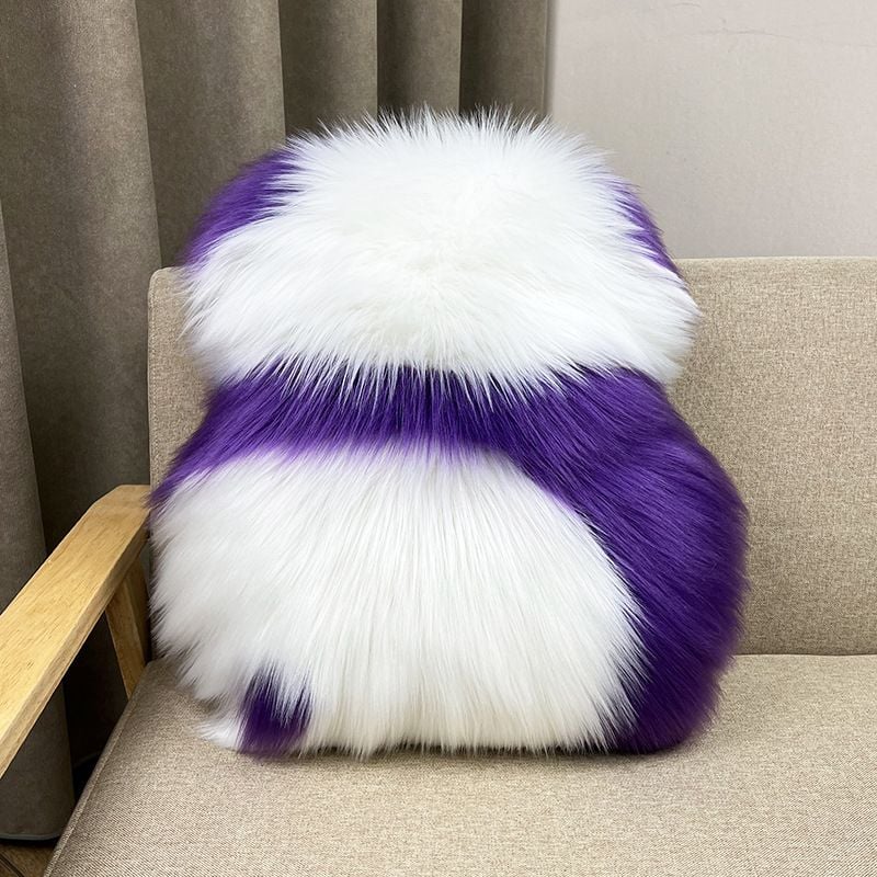 Super Soft Double Sided Plush Panda Throw Pillow Made With Rabbit Fur (Size 56×50CM)